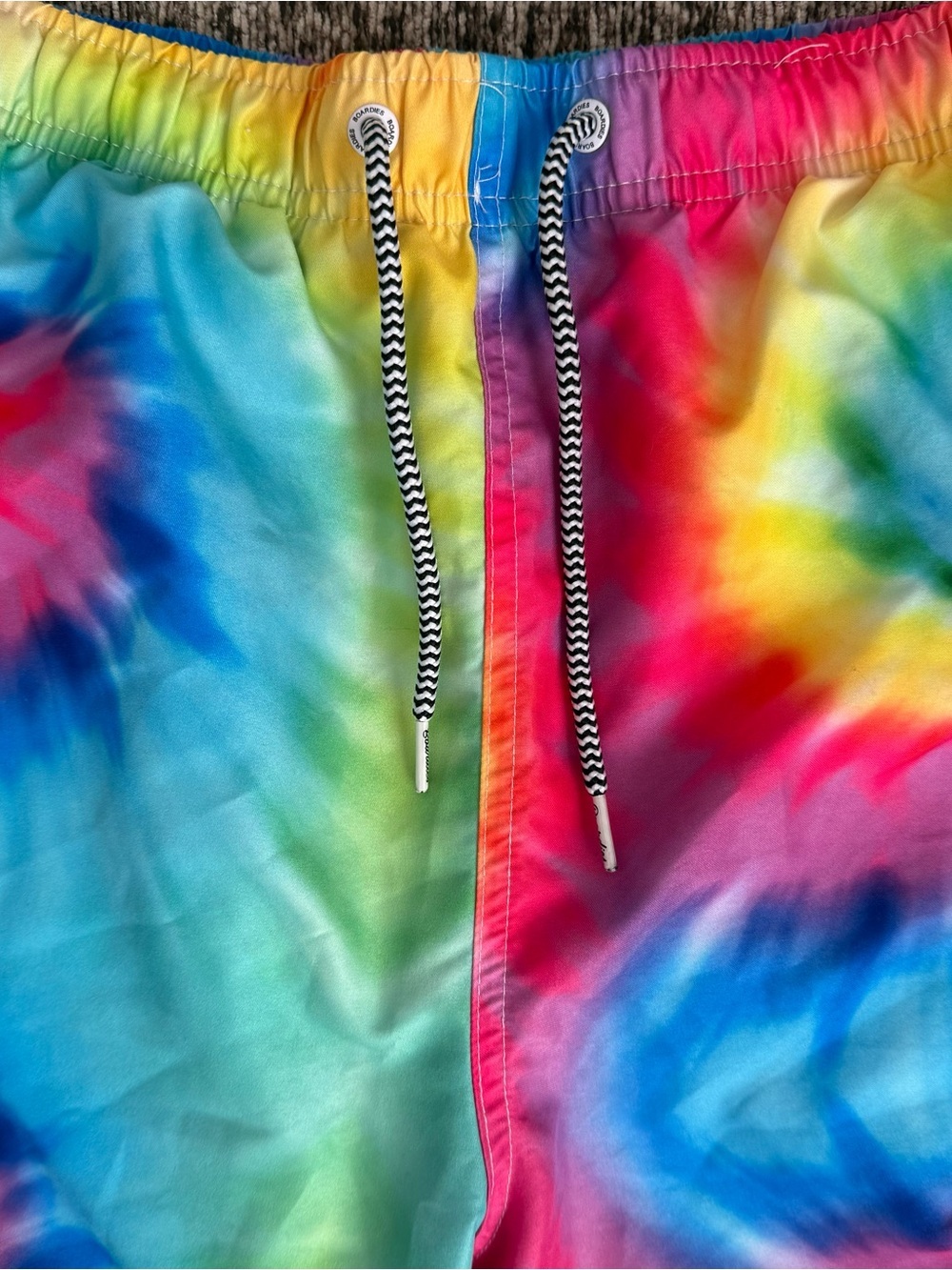 Boardies Rainbow Tie Dye Brief Lined Swim Trunks Water Shorts Men's Large - Picture 6 of 6